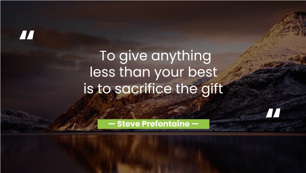 Giving Your Best: Inspired by Steve Prefontaine
